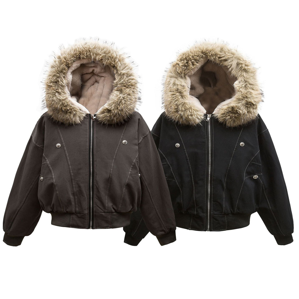 Fur Collar Hooded Winter Jacket
