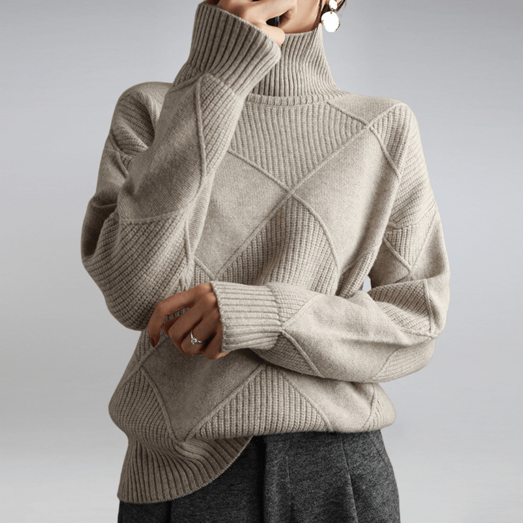 Women’s Cashmere Turtleneck – Elegant Luxury Knit Sweater