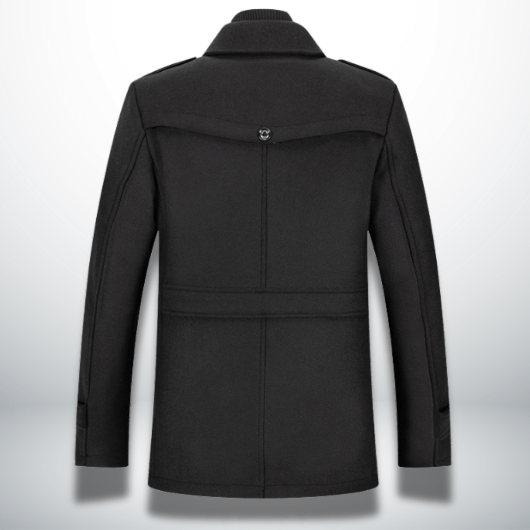 Men’s Double-Layer Collar Coat – Tailored Winter Overcoat