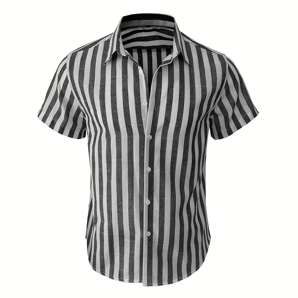 Men's Striped Cotton Shirt – Long Sleeve