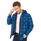 Men’s Classic Plaid Hooded Jacket – Warm Casual Outerwear for Fall & Winter
