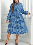 Stylish Printed Midi Dress for Effortless Elegance