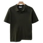 Men's Knit Polo Shirt with Classic Collar – Cotton Blend
