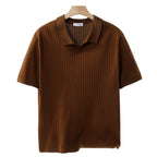Men's Knit Polo Shirt with Classic Collar – Cotton Blend