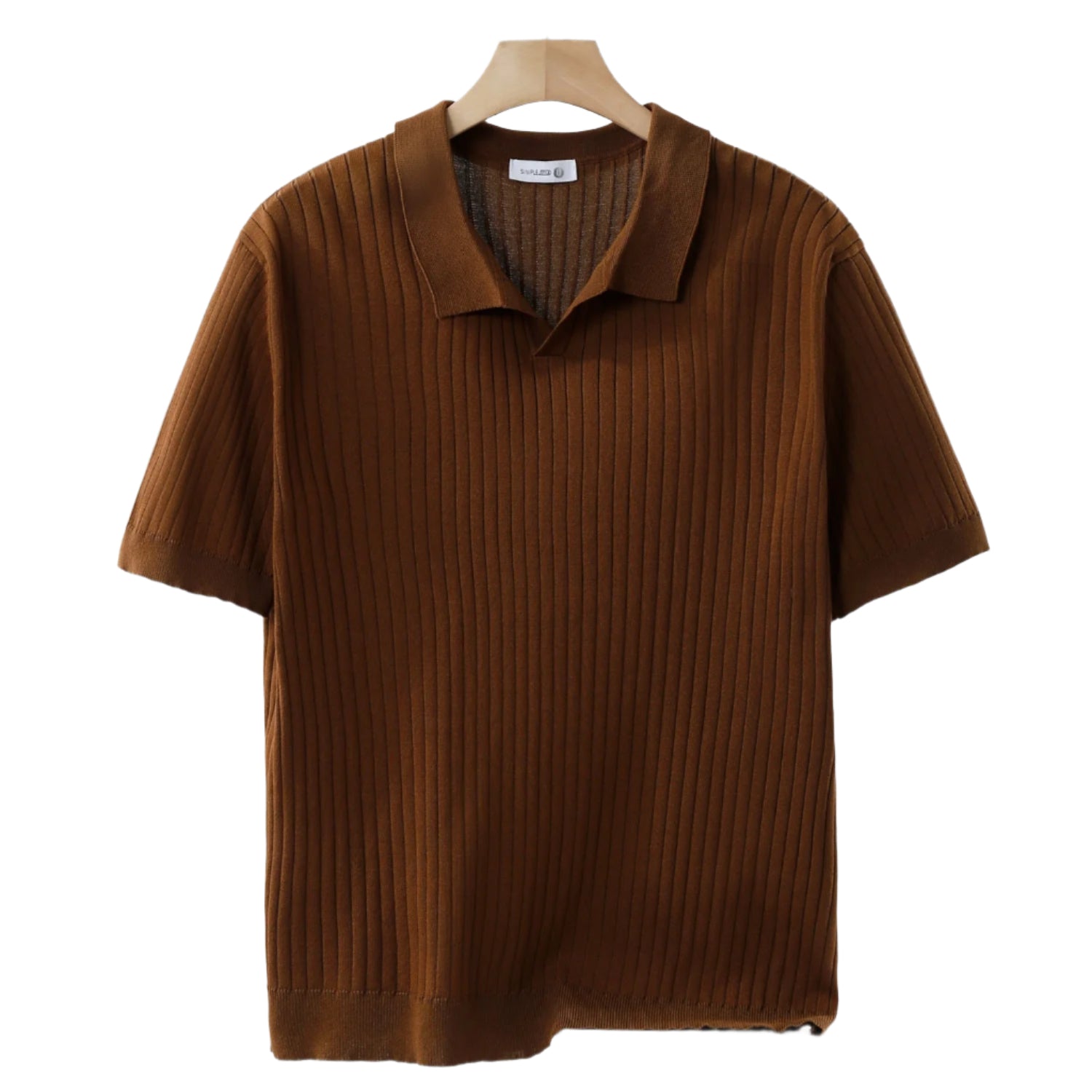 Men's Knit Polo Shirt with Classic Collar – Cotton Blend