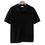 Men's Knit Polo Shirt with Classic Collar – Cotton Blend