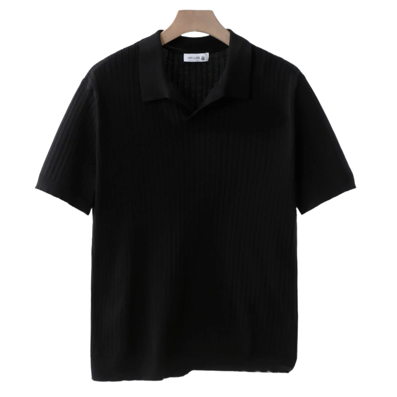 Men's Knit Polo Shirt with Classic Collar – Cotton Blend