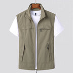 Lightweight Men's Summer Cardigan with Short Sleeves and Quick-Drying