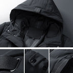 Men's Jacket Winter Warm Puffer Bubble Hooded Coat