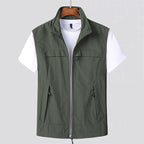 Lightweight Men's Summer Cardigan with Short Sleeves and Quick-Drying